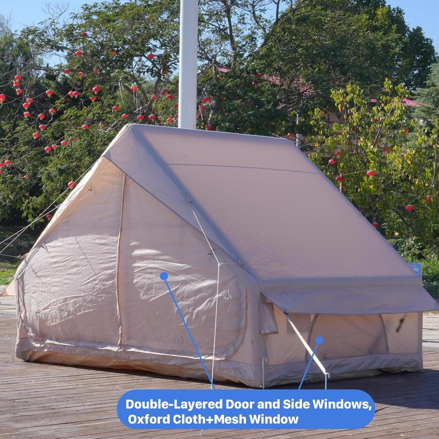 Inflatable Waterproof Camping Tent for 4-6 Persons