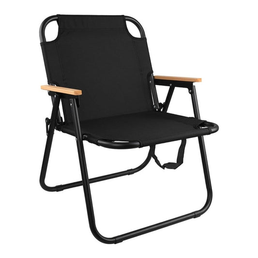 Heavy-Duty Foldable Camping Chair - Black