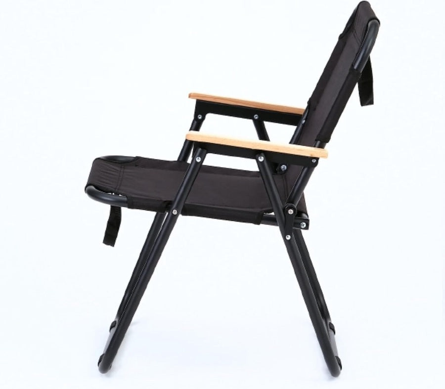 Heavy-Duty Foldable Camping Chair - Black