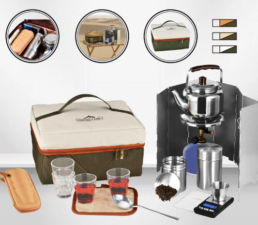 Portable Camping Tea Bag Set with Tea Accessories