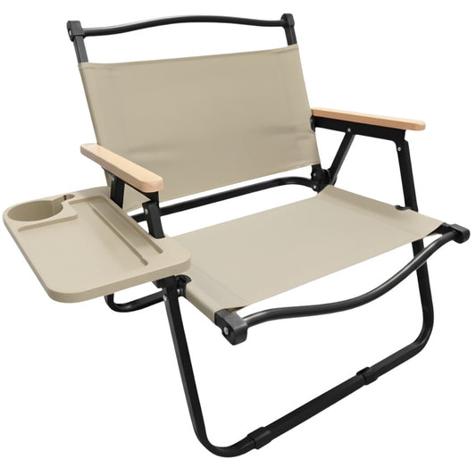 Foldable Camping Chair 2-Pack with Cup Holder - Khaki