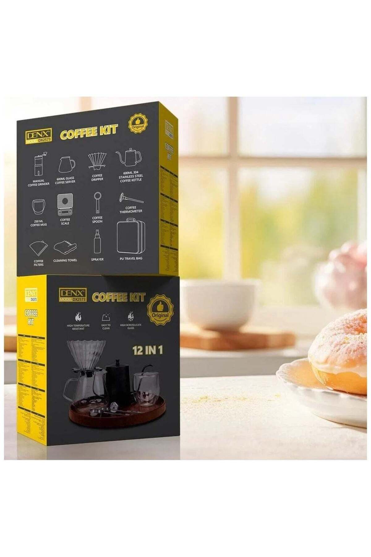 V60 Coffee Brewing Kit 12 Pieces with Travel Bag