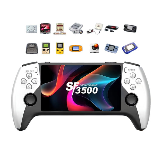 SF3500 Retro Handheld Game Console 5.5-Inch IPS HD Portable Gaming Console with 14+ Emulators, TV Output & 3000mAh Rechargeable Battery