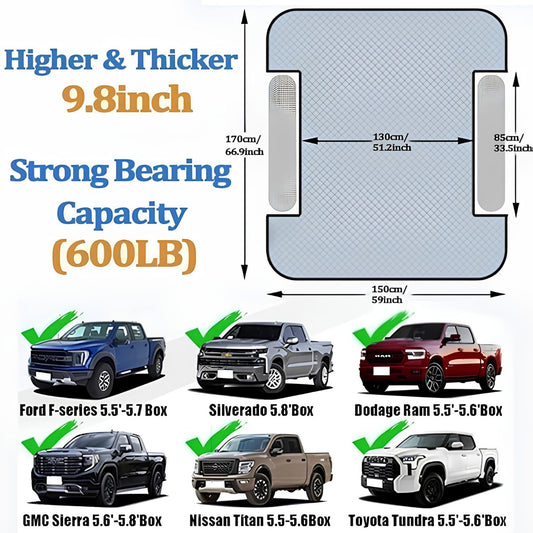 ARVEX Thick Truck Bed Air Mattress for 5.5–5.8 ft Short Bed with Air Pump & 2 Pillows