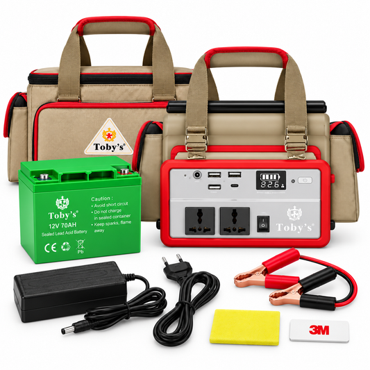 Toby's BTY 70A power station with battery, carrying bag and accessories