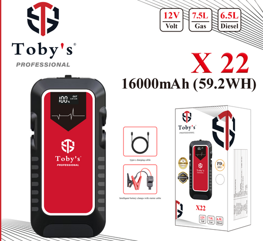 Toby's X22 16000mAh Jump Starter