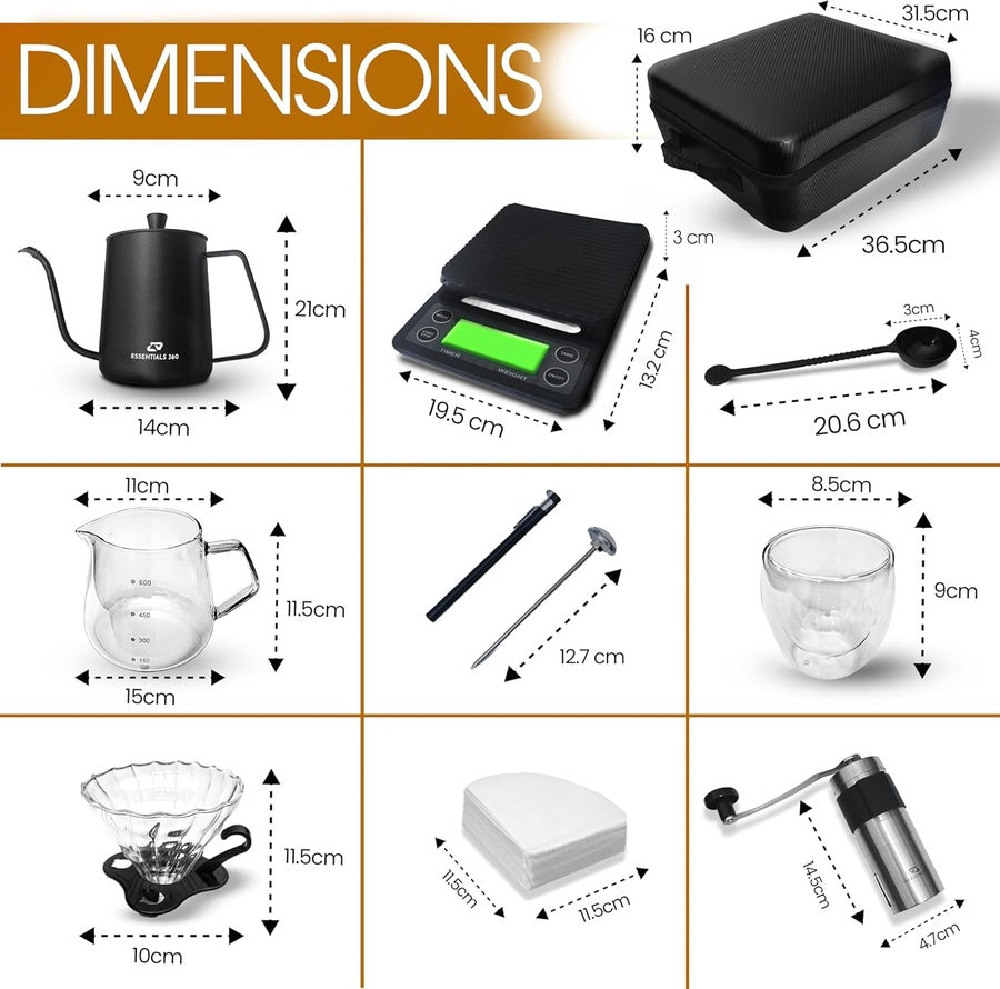 Complete V60 Coffee Travel Bag Set
