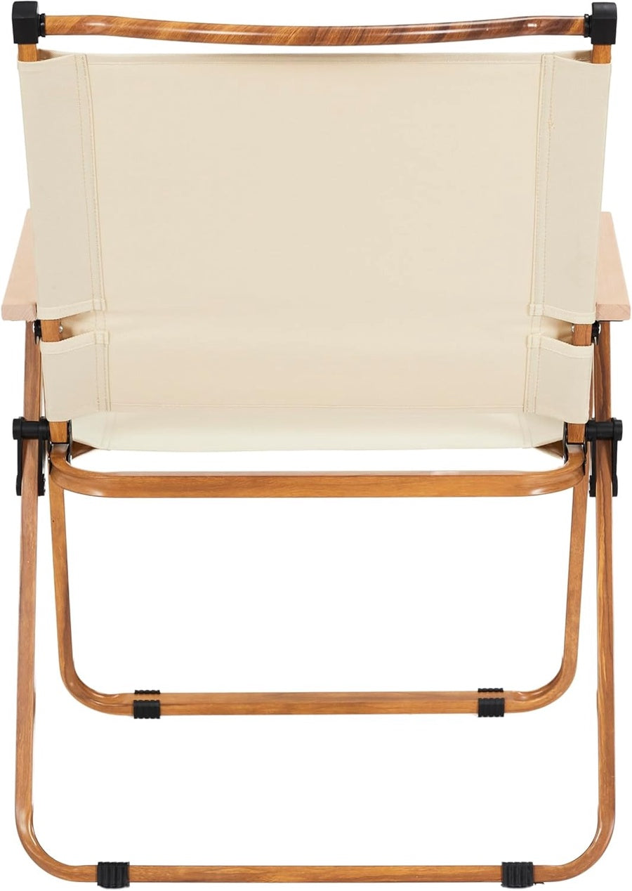 Foldable Camping Chair 2-Pack - Khaki