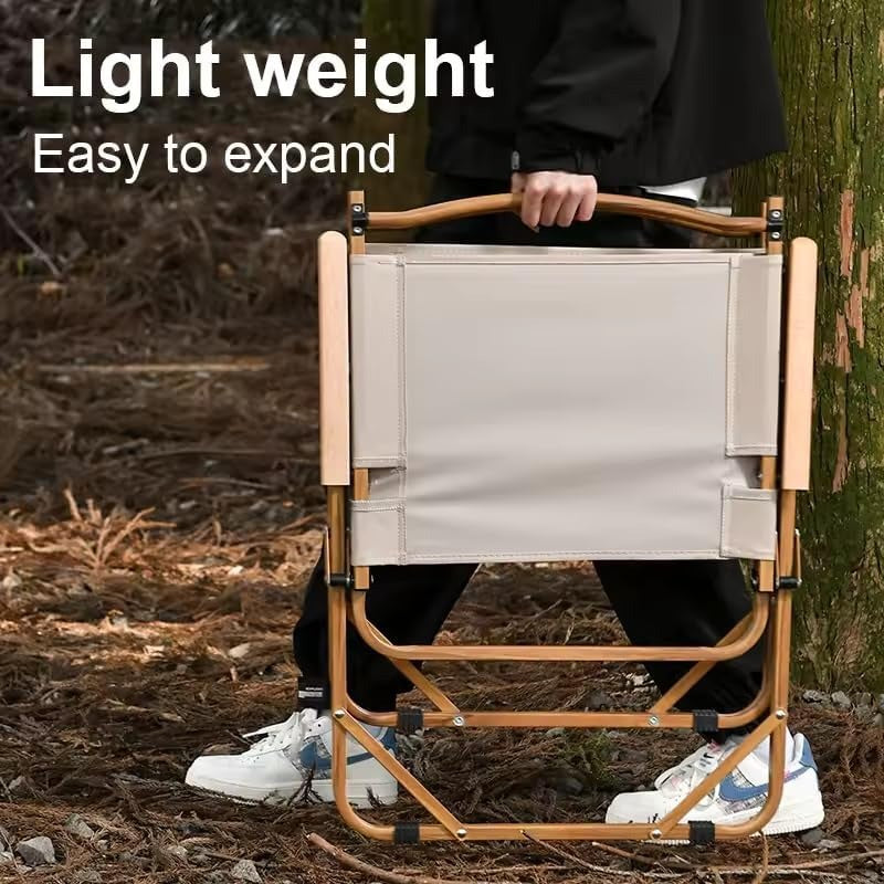 Foldable Camping Chair 2-Pack - Khaki