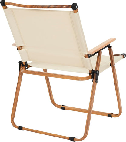 Foldable Camping Chair 2-Pack - Khaki