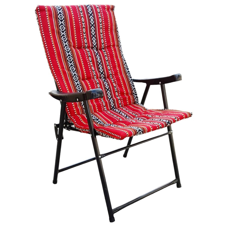 GO2CAMPS Padded Foldable Camping Chair - Red Sadu Design