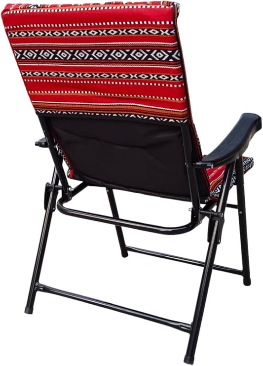 GO2CAMPS Padded Foldable Camping Chair - Red Sadu Design