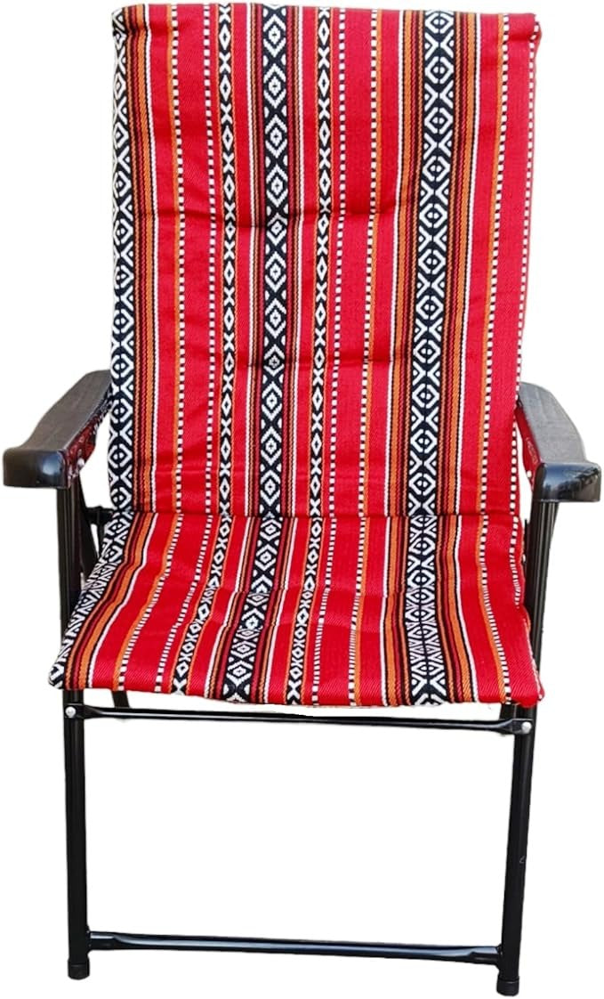 GO2CAMPS Padded Foldable Camping Chair - Red Sadu Design
