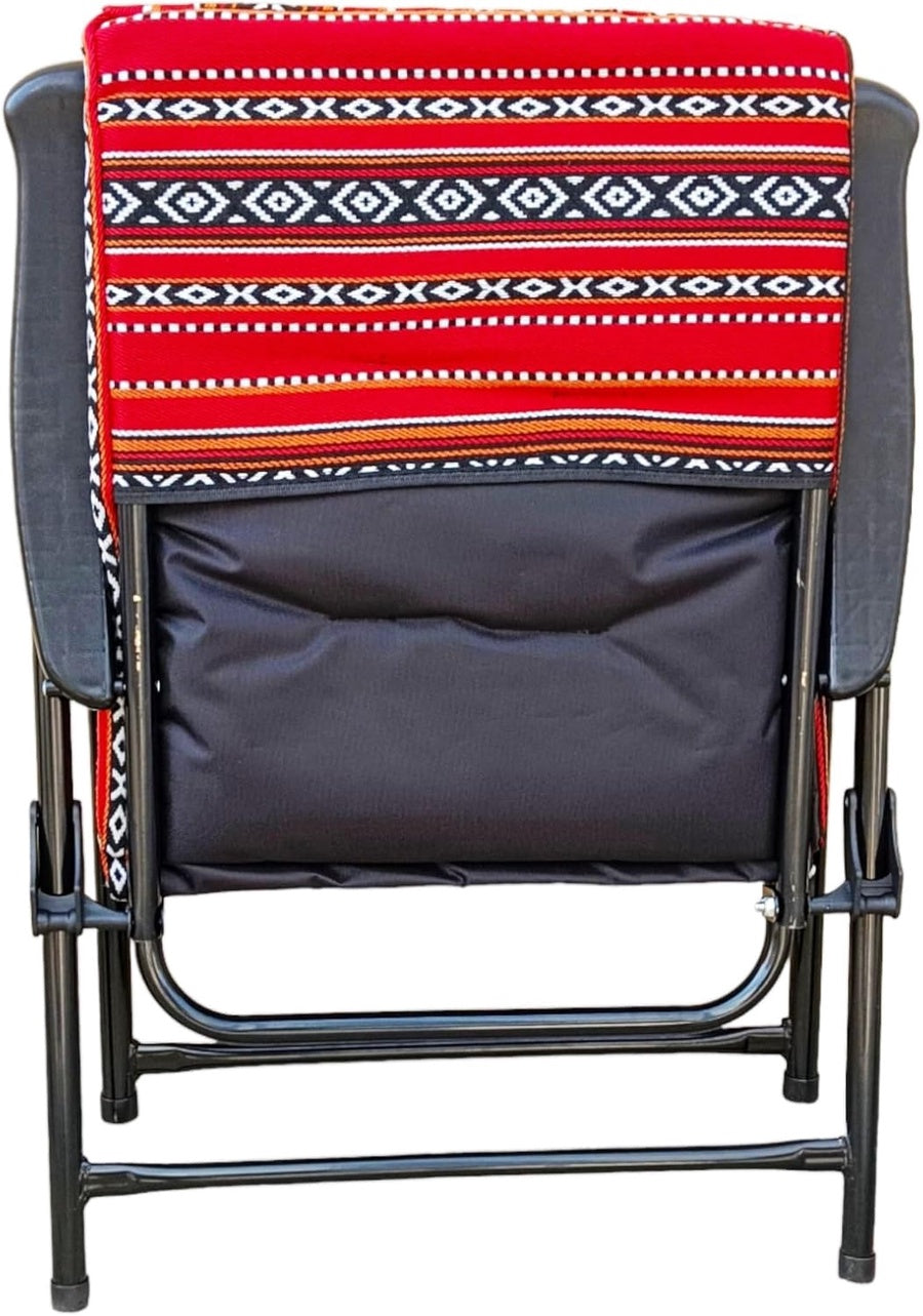 GO2CAMPS Padded Foldable Camping Chair - Red Sadu Design