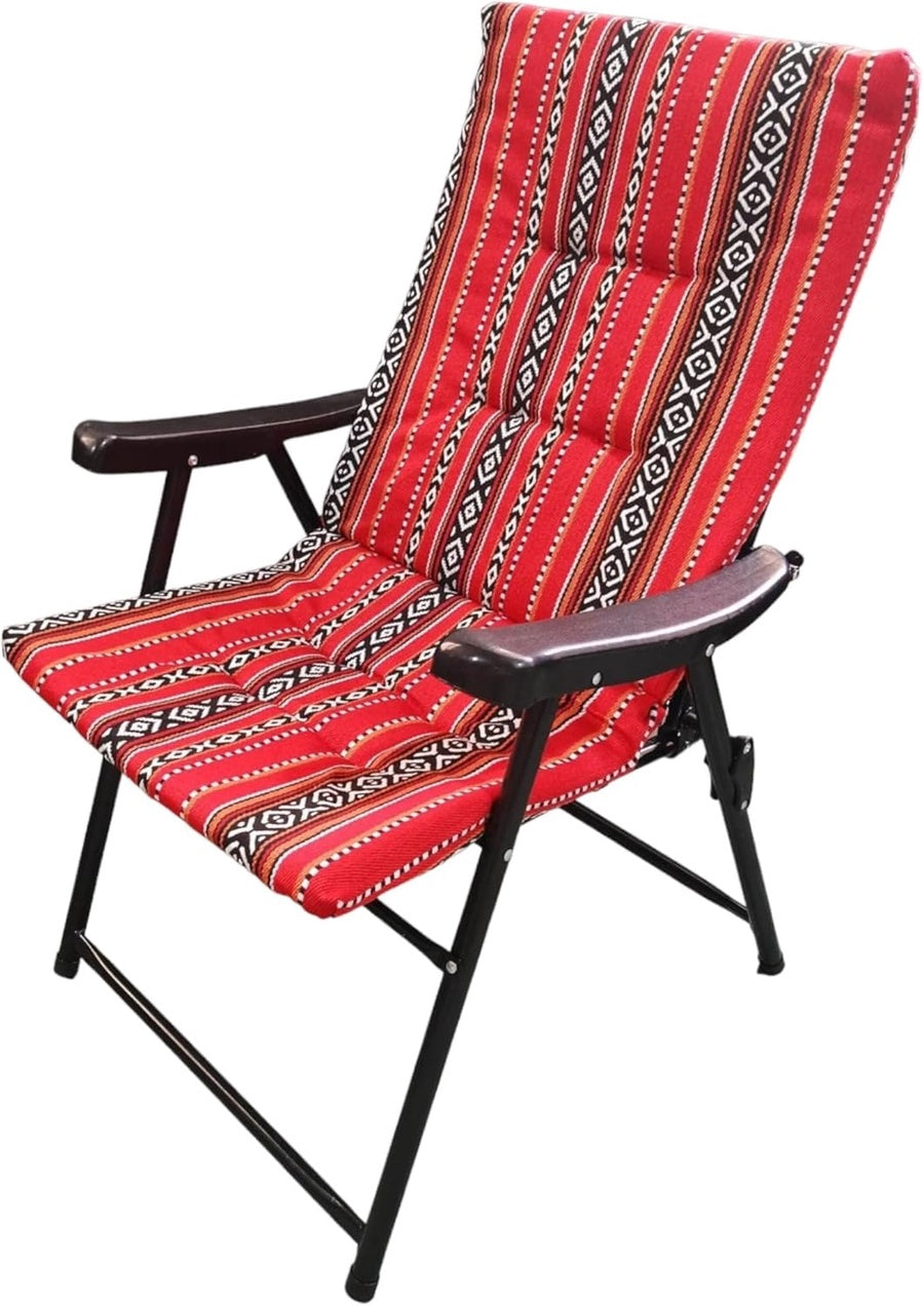GO2CAMPS Padded Foldable Camping Chair - Red Sadu Design