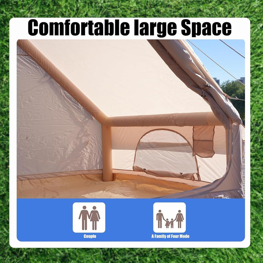 Inflatable Waterproof Camping Tent for 4-6 Persons