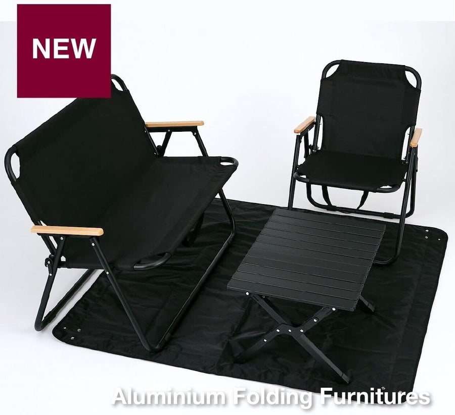 Heavy-Duty Foldable Camping Chair - Black
