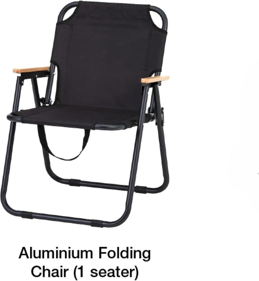 Heavy-Duty Foldable Camping Chair - Black