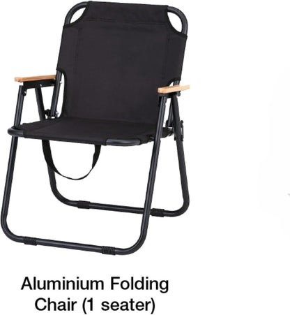 Heavy-Duty Foldable Camping Chair - Black