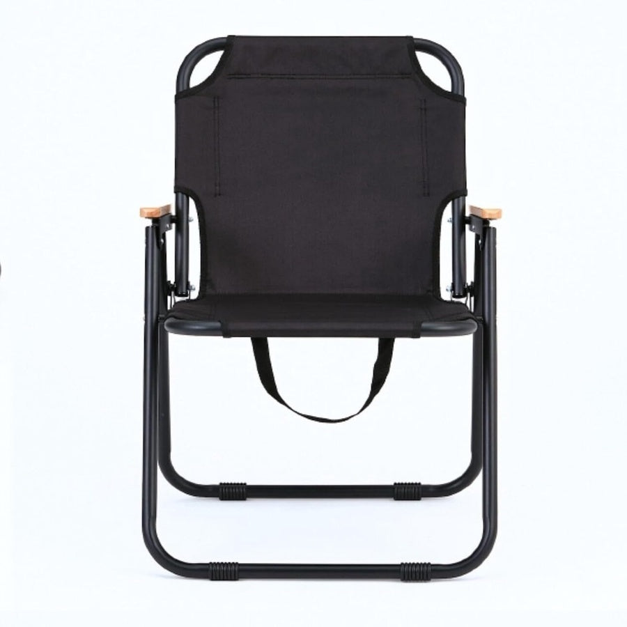 Heavy-Duty Foldable Camping Chair - Black