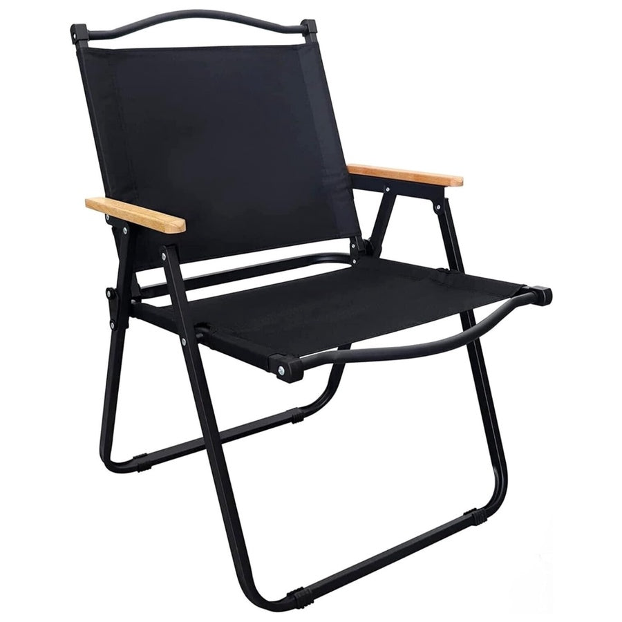 Foldable Camping Chair 2-Pack - Black