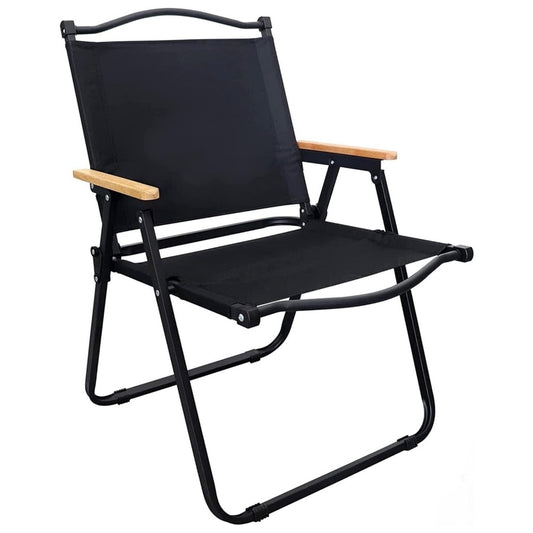 Foldable Camping Chair 2-Pack - Black