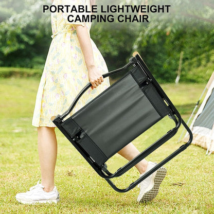 Foldable Camping Chair 2-Pack - Black
