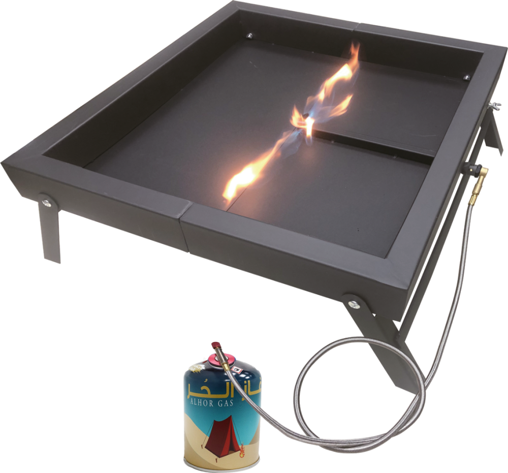 3-in-1 Camping Stove for Gas & Charcoal with Carry Bag