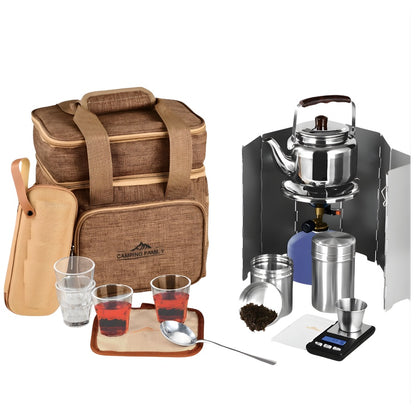 Complete Camping Tea Travel Kit - 4 Colors