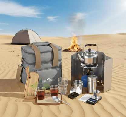 Complete Camping Tea Travel Kit - 4 Colors