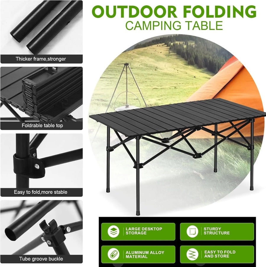 Foldable Camping Table - Black