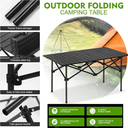 Foldable Camping Table - Black