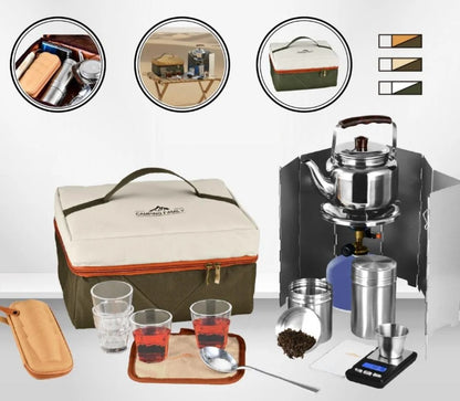Portable Camping Tea Bag Set with Tea Accessories
