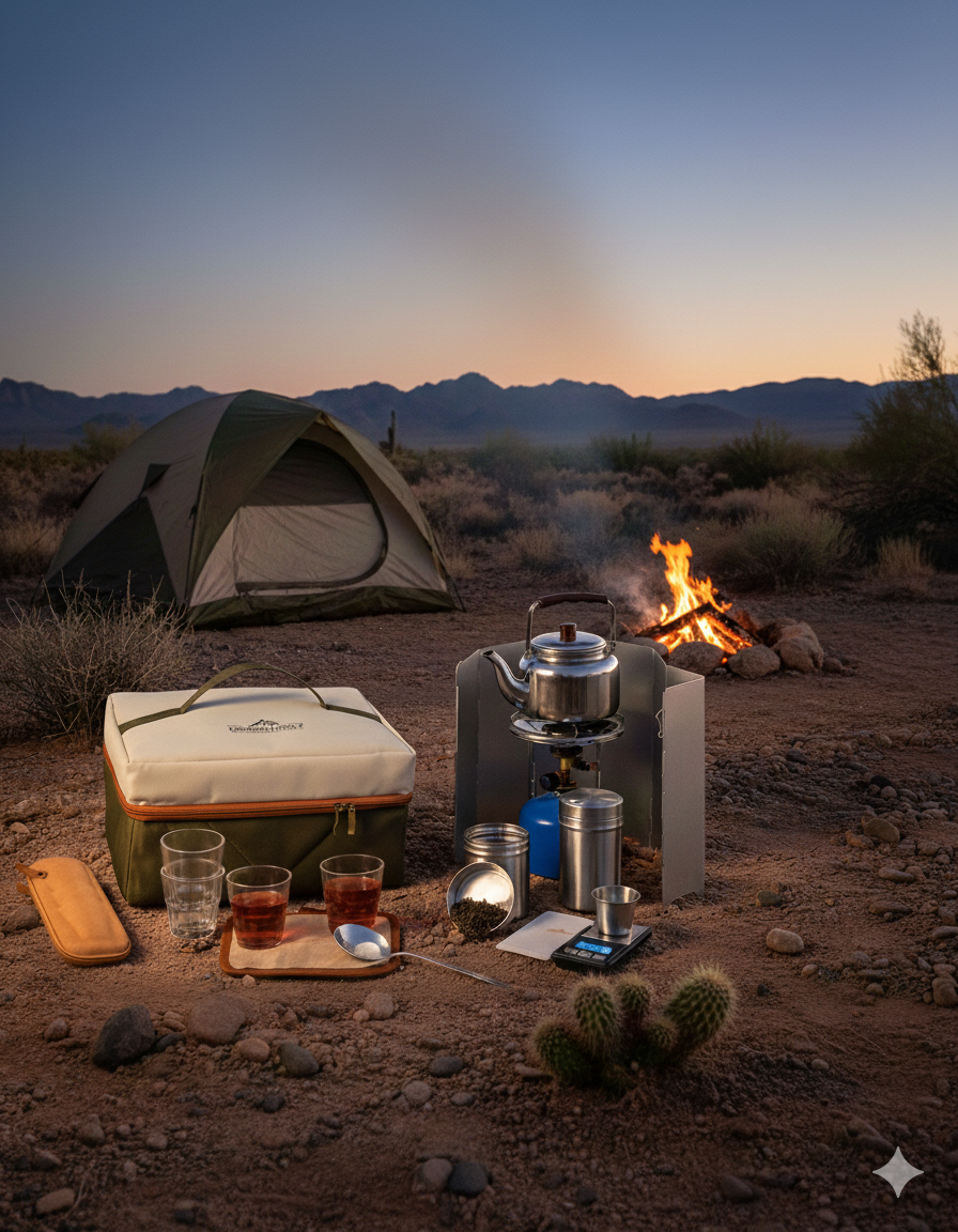 Portable Camping Tea Bag Set with Tea Accessories