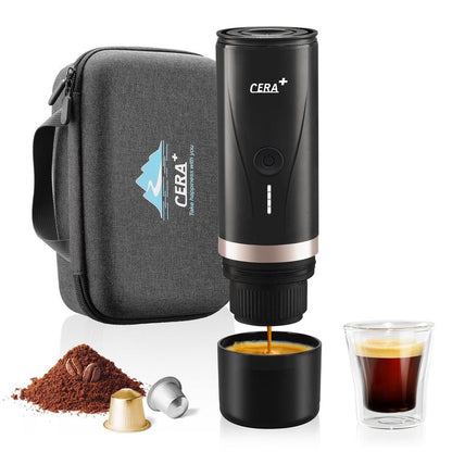 Cera Portable Espresso Machine for NS Capsules & Ground Coffee