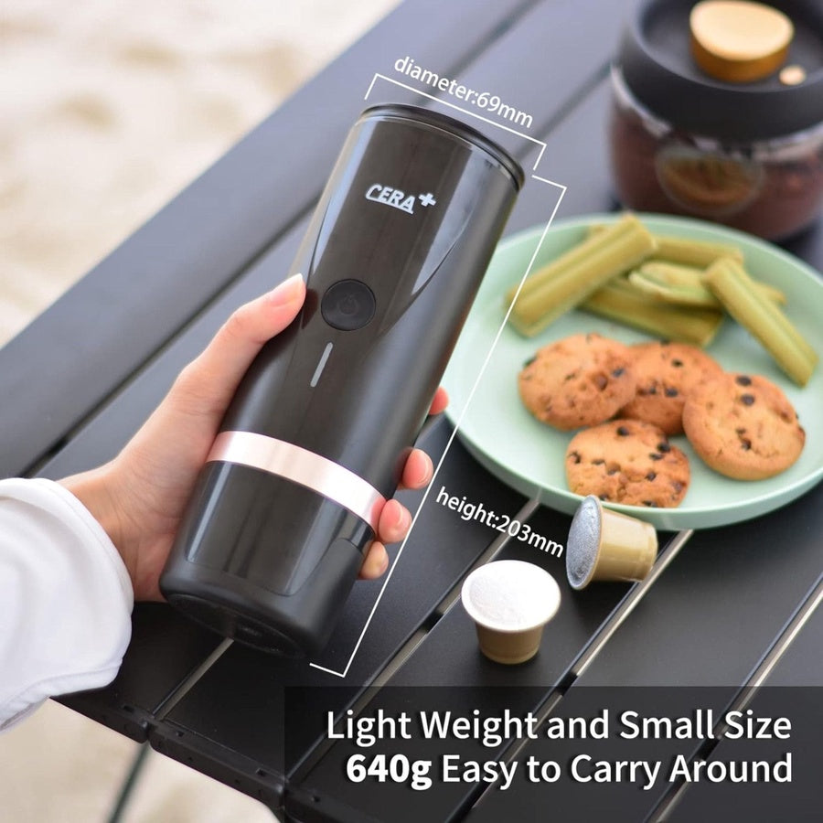 Cera Portable Espresso Machine for NS Capsules & Ground Coffee