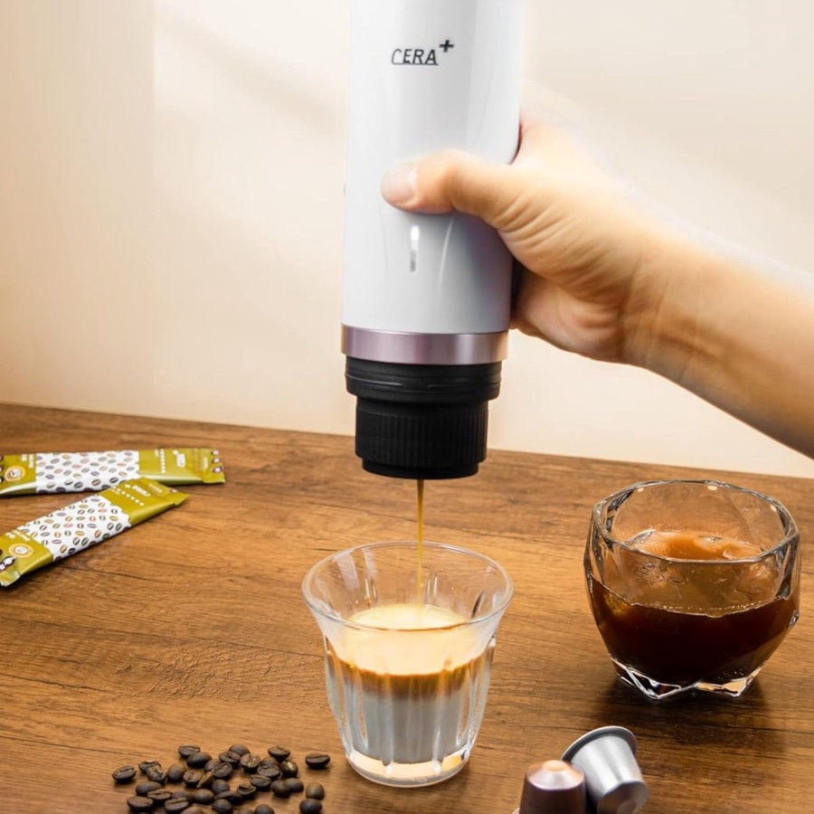 Cera Portable Espresso Machine for NS Capsules & Ground Coffee