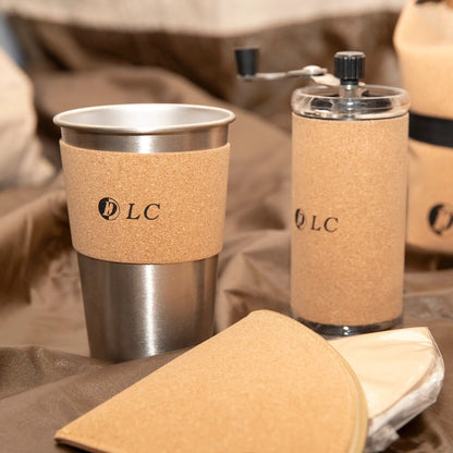 Specialty Coffee Travel Kit 8-in-1 with Premium Leather Bag