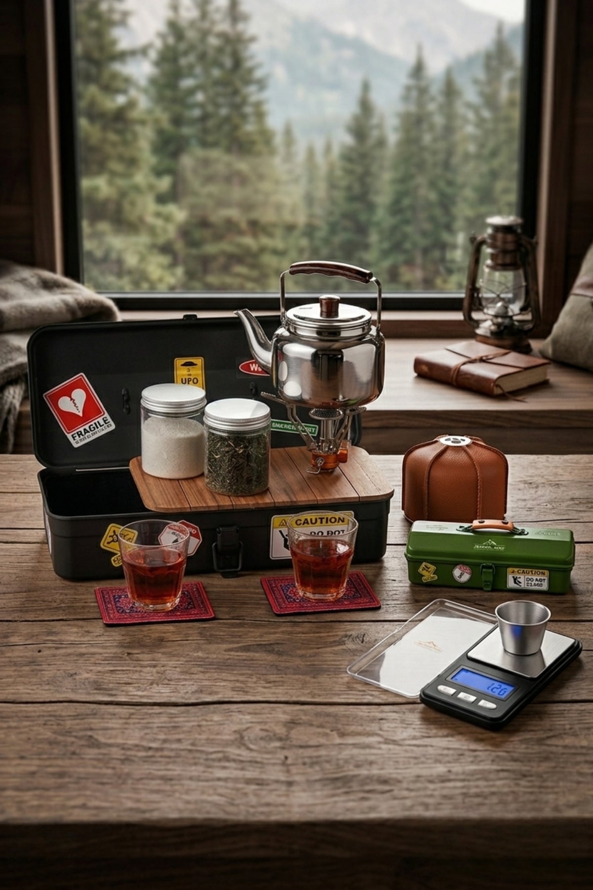Premium Camping Tea Box Set for Outdoor Trips