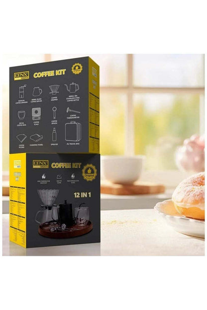 V60 Coffee Brewing Kit 12 Pieces with Travel Bag