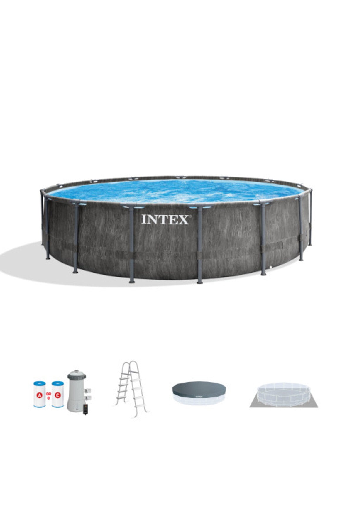 Intex Greywood Prism Frame Pool Set 457 x 122 cm with Filter Pump
