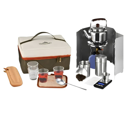 Portable Camping Tea Bag Set with Tea Accessories