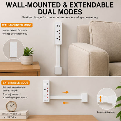 Green Lion Power Link Universal Power Strip 2200W – White