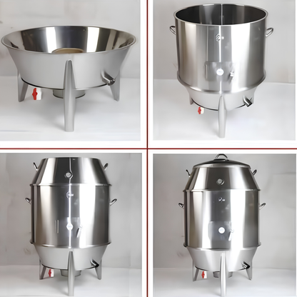DLC Charcoal Mandi Oven 80 × 135 cm – Stainless Steel