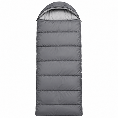 Hooded Envelope Sleeping Bag for Camping - Grey main image