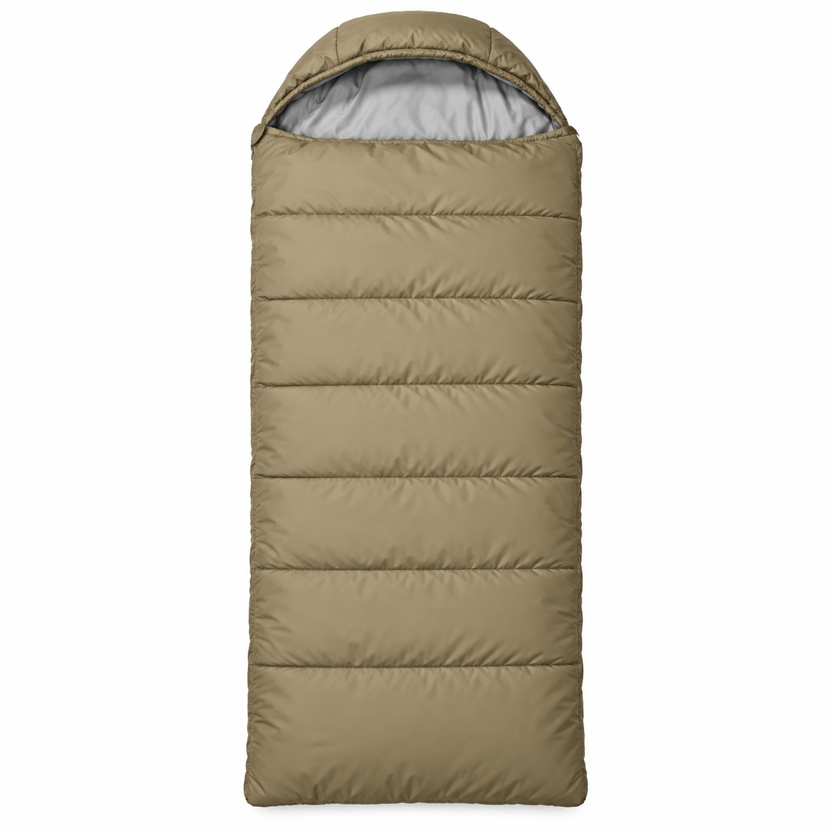 Hooded Envelope Sleeping Bag for Camping - Khaki main image