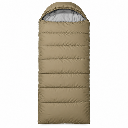 Hooded Envelope Sleeping Bag for Camping - Khaki main image