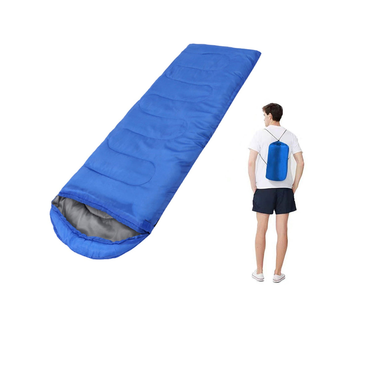 Hooded Sleeping Bag - Blue main product image