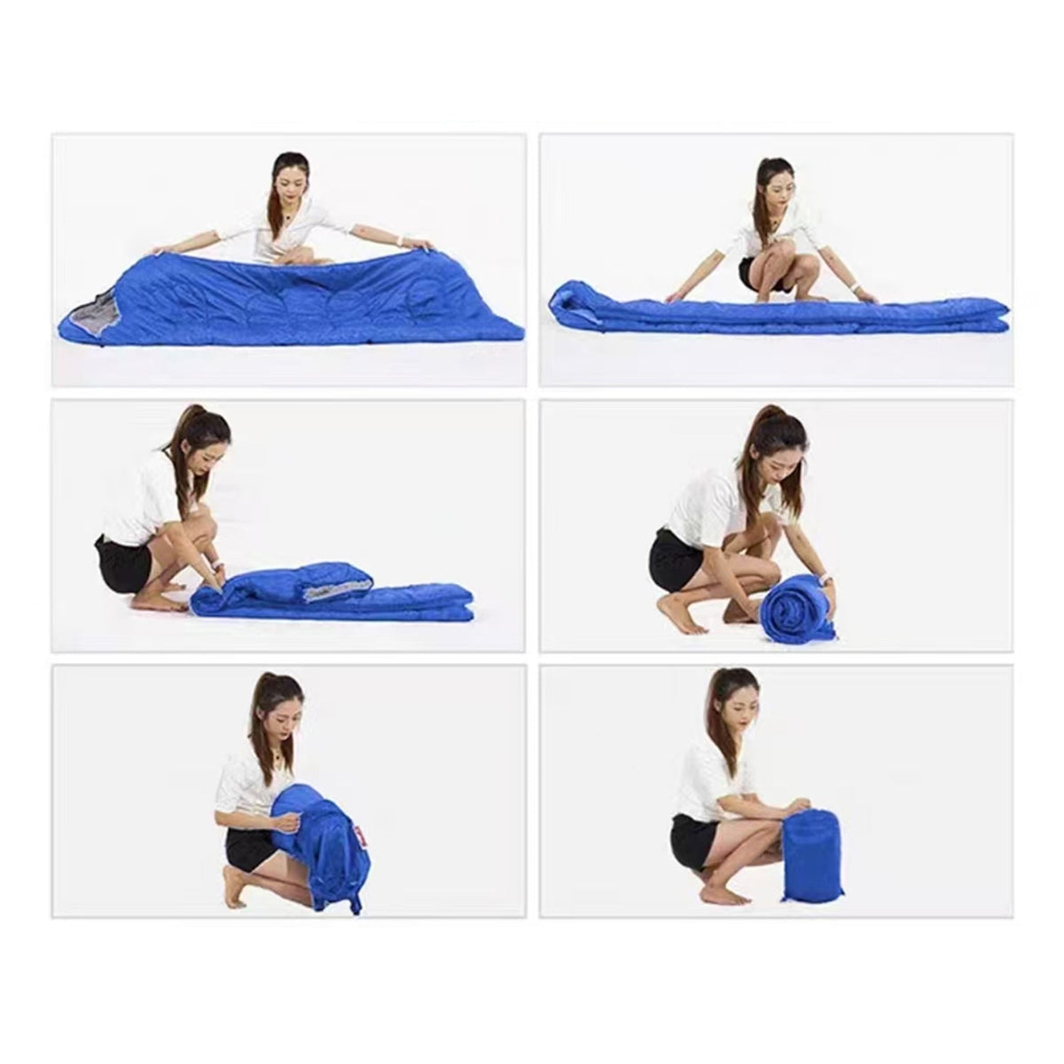 Hooded Sleeping Bag - roll-up and packing guide