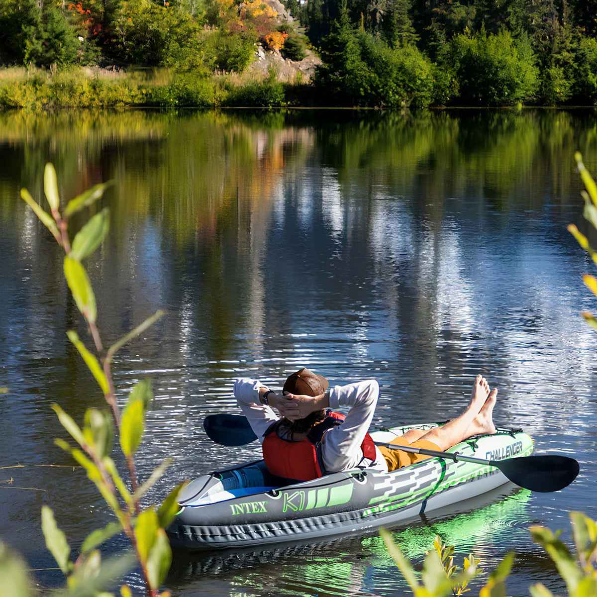 Intex Challenger K1 Inflatable Kayak Boat Set 274 x 76 x 33 cm